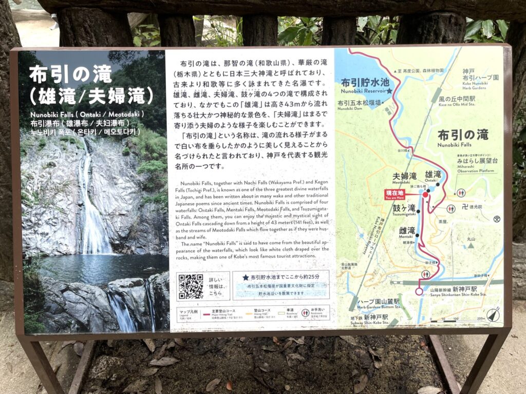 布引の滝(看板)
