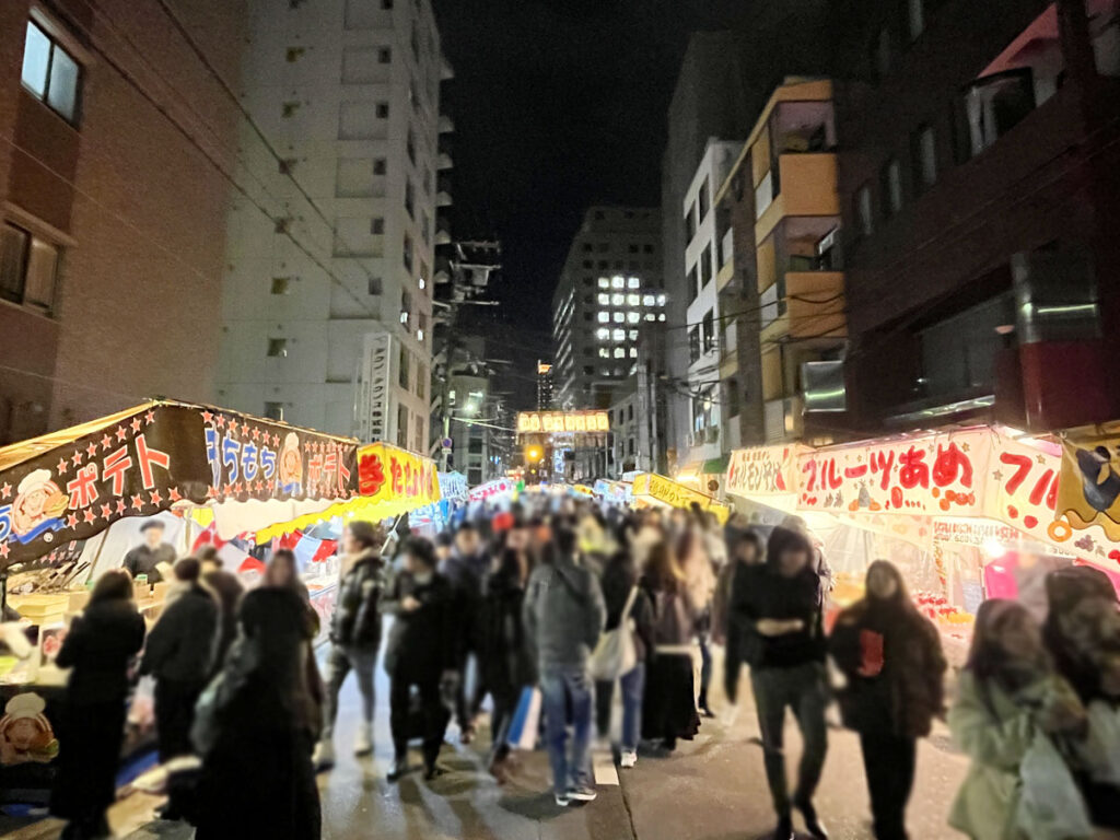 堀川戎神社（堀川のえべっさん）露店の様子