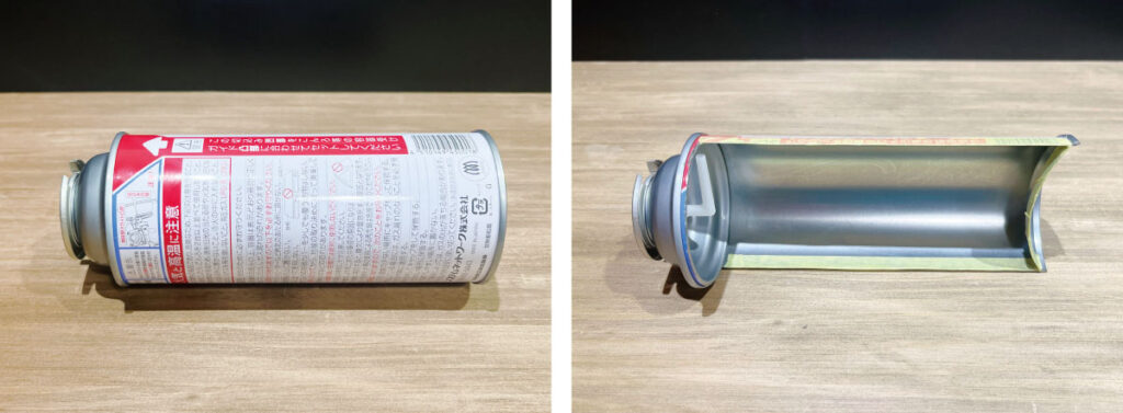 CB缶(カセットボンベ)の内部構造
