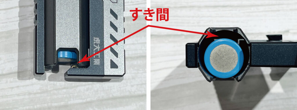 虎大工業BT-20:18650バッテリーをそのまま入れてもサイズが合わない