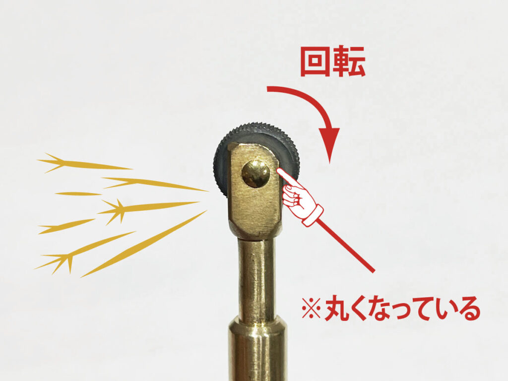 ペンギンライター スパークロッド：［デメリット］向きが分かりにくい