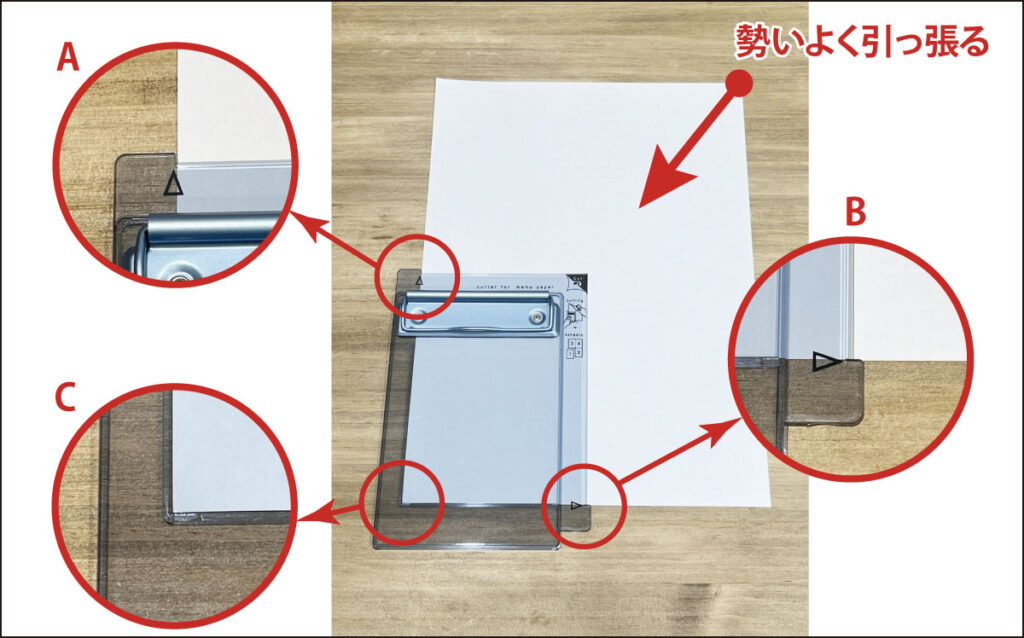 ヨンブンカッツの使い方:用紙のセット方法